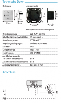 Preview: Somfy Smoove Uno A/M io Funkmotorsteuergerät (Edizio)